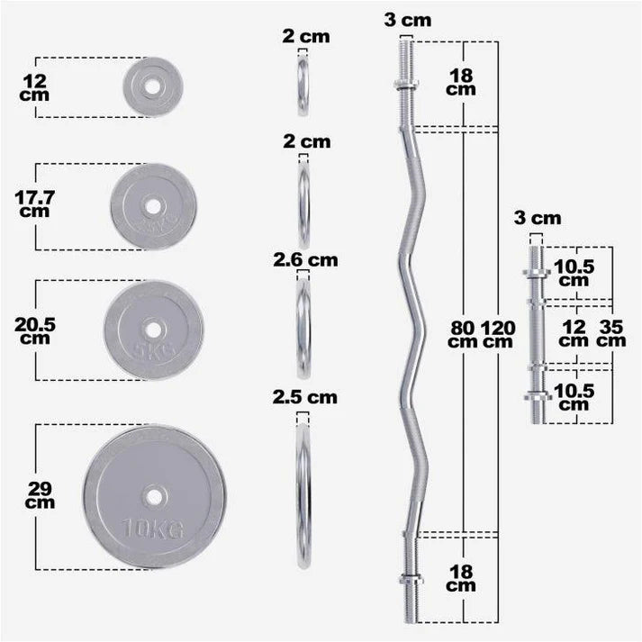 Set complet discuri + bara Z, 70 KG