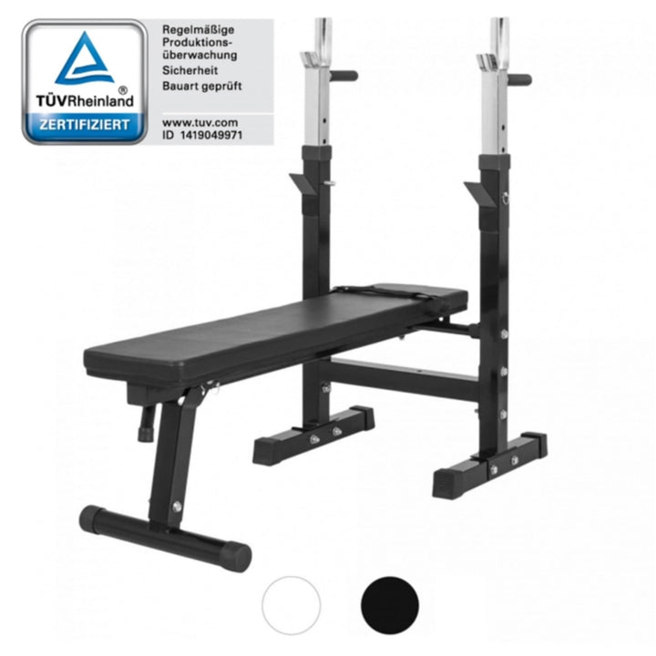 BANCĂ REGLABILĂ PENTRU PIEPT CU SUPORT + SET DE GREUTĂȚI 100 KG - Gorilla Sports Ro