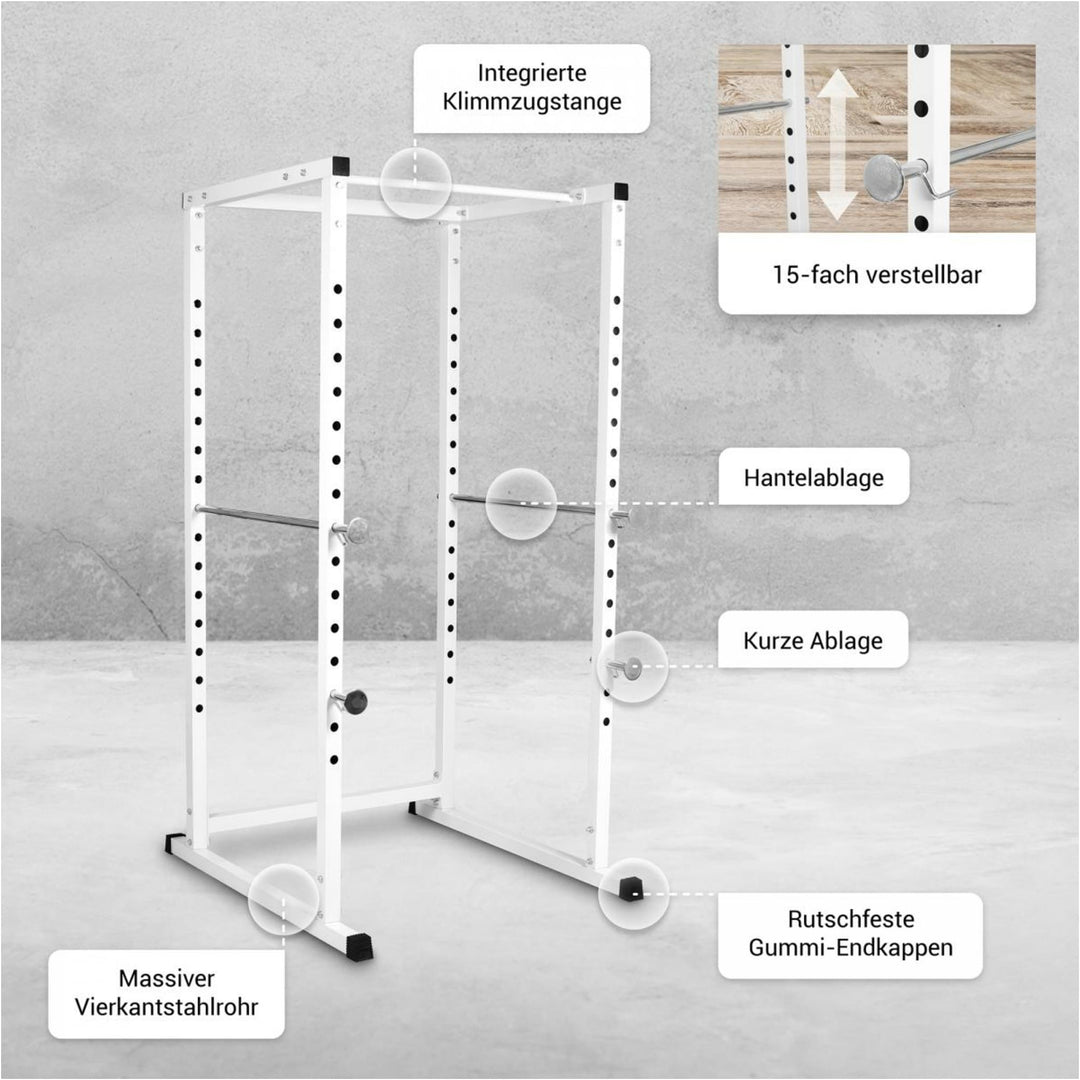 Power Rack Alb - Gorilla Sports Ro