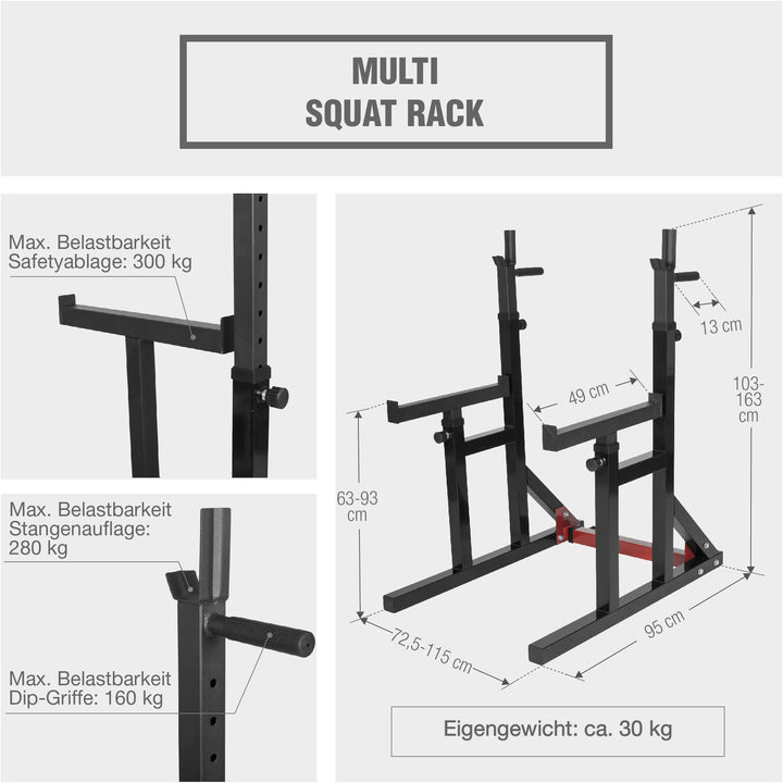 Squat Rack cu set de bare Olympia Bumper Plate 170 kg - Gorilla Sports Ro