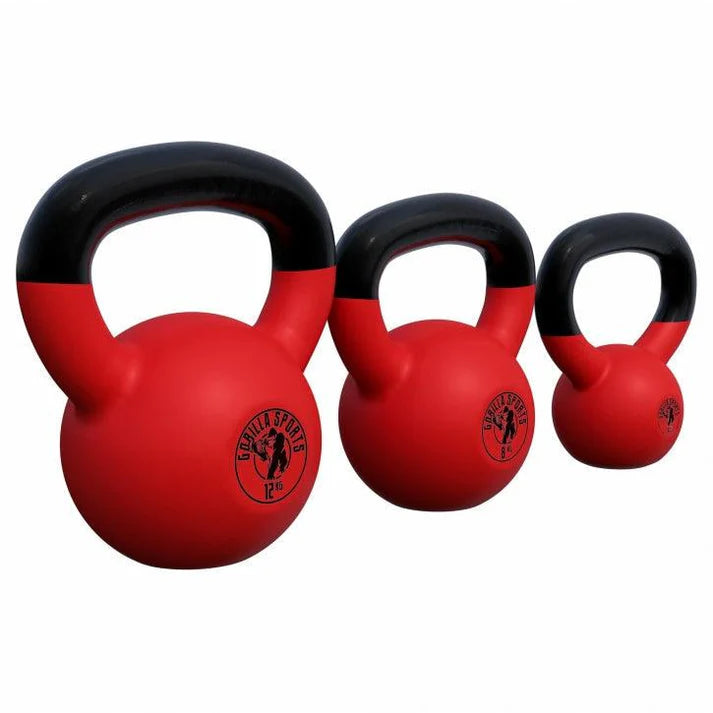 Kettlebell din fontă turnată cu înveliș de cauciuc