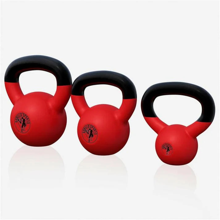 Kettlebell din fontă turnată cu înveliș de cauciuc