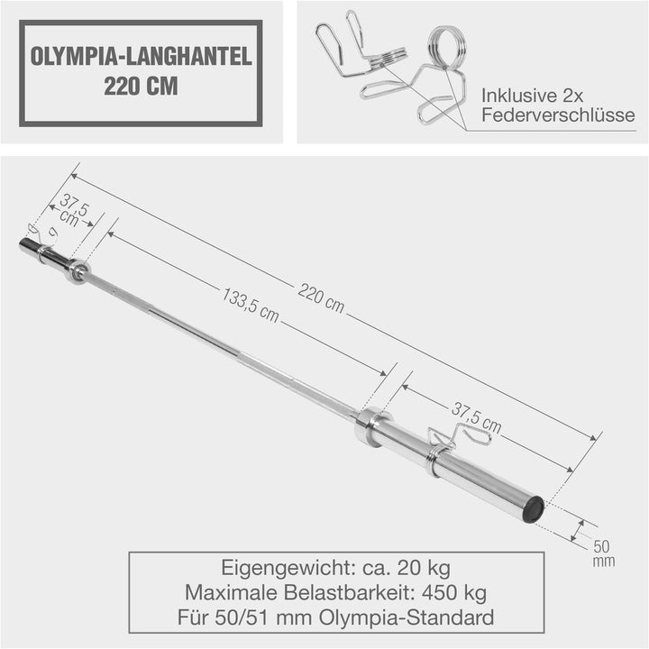 Bara olimpica profesionala 20 kg - Gorilla Sports Ro