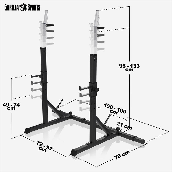 Suport Bara reglabil 95-133 cm - Gorilla Sports Ro