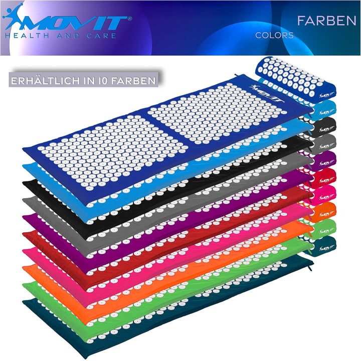 Covoras de presopunctura, MOVIT®, cu perna 130x50, albastru petrol - Gorilla Sports Ro