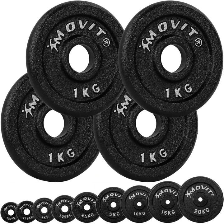 Set 4 x 1 Kg discuri, MOVIT®, 4 kg, fonta - Gorilla Sports Ro