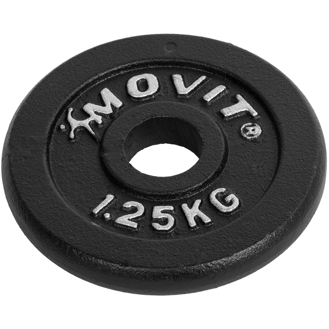 Set de 2x 10 kg gantere, MOVIT®, fonta, negre - Gorilla Sports Ro