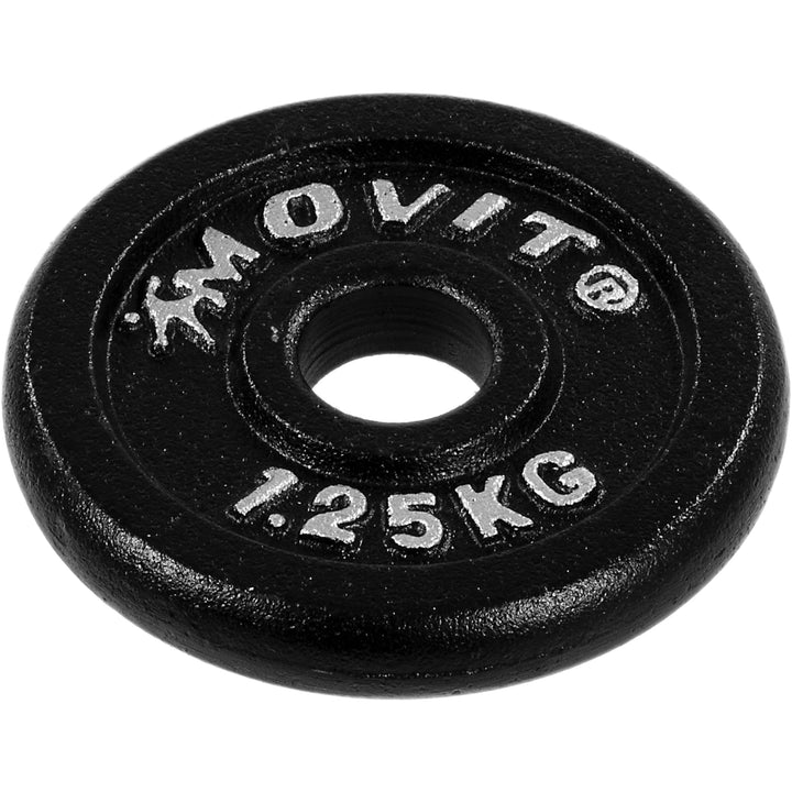 Set de 2 x 15 kg gantere, MOVIT®, fonta, negre - Gorilla Sports Ro