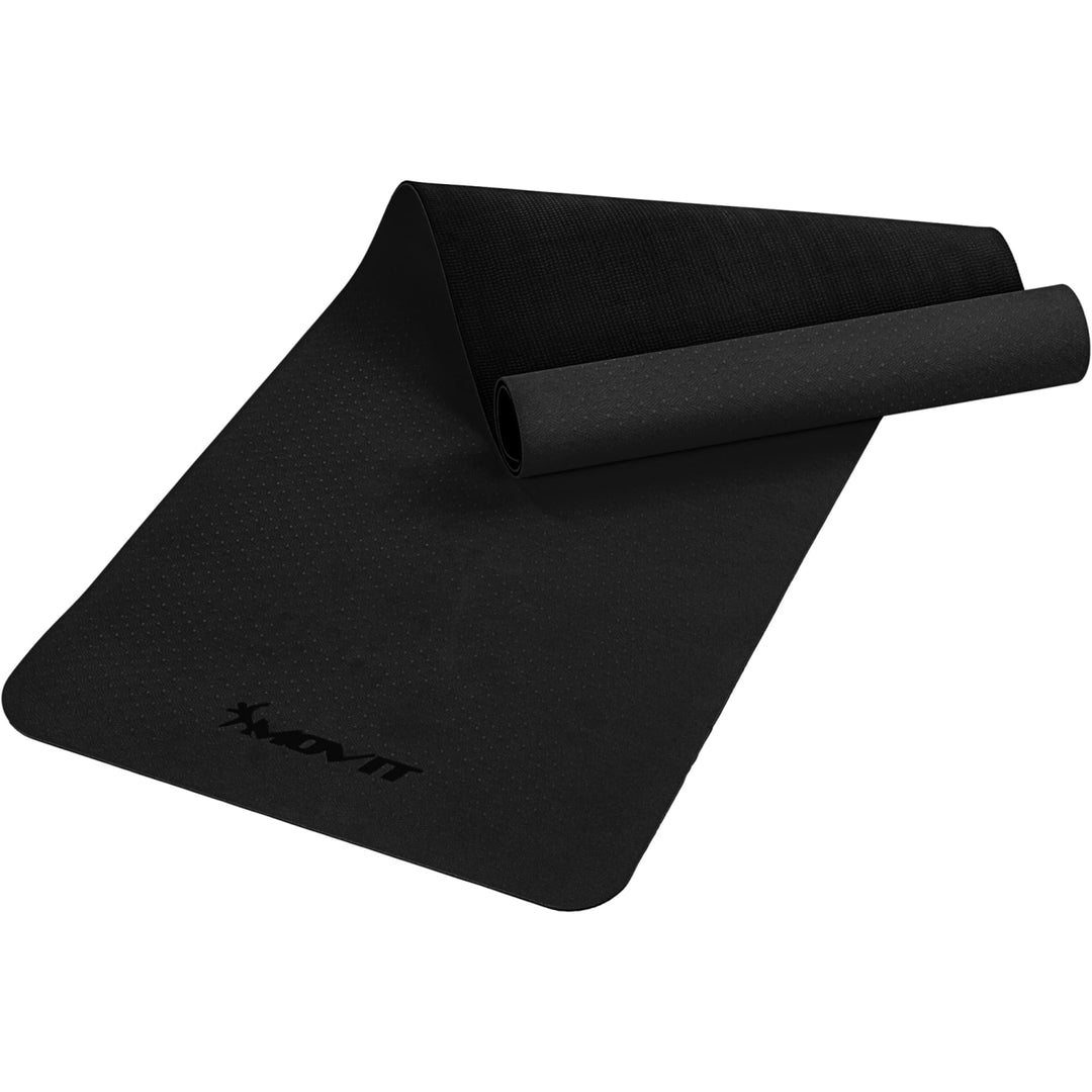 Covoras de gimnastica MOVIT®, 190x60x0,6cm, negru - Gorilla Sports Ro