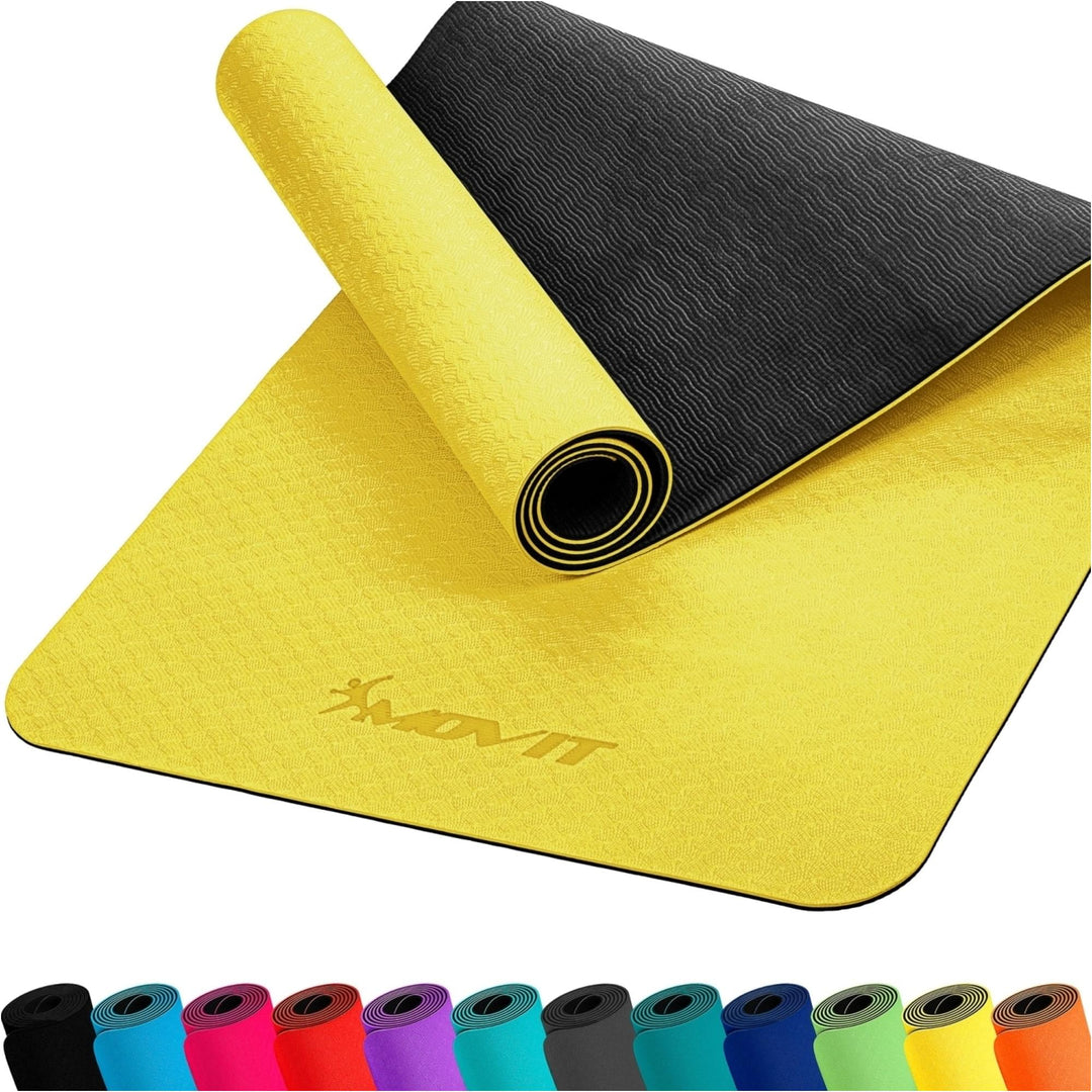 Covoras de gimnastica, MOVIT®, 190 x 60 x 0,6cm, galben - Gorilla Sports Ro