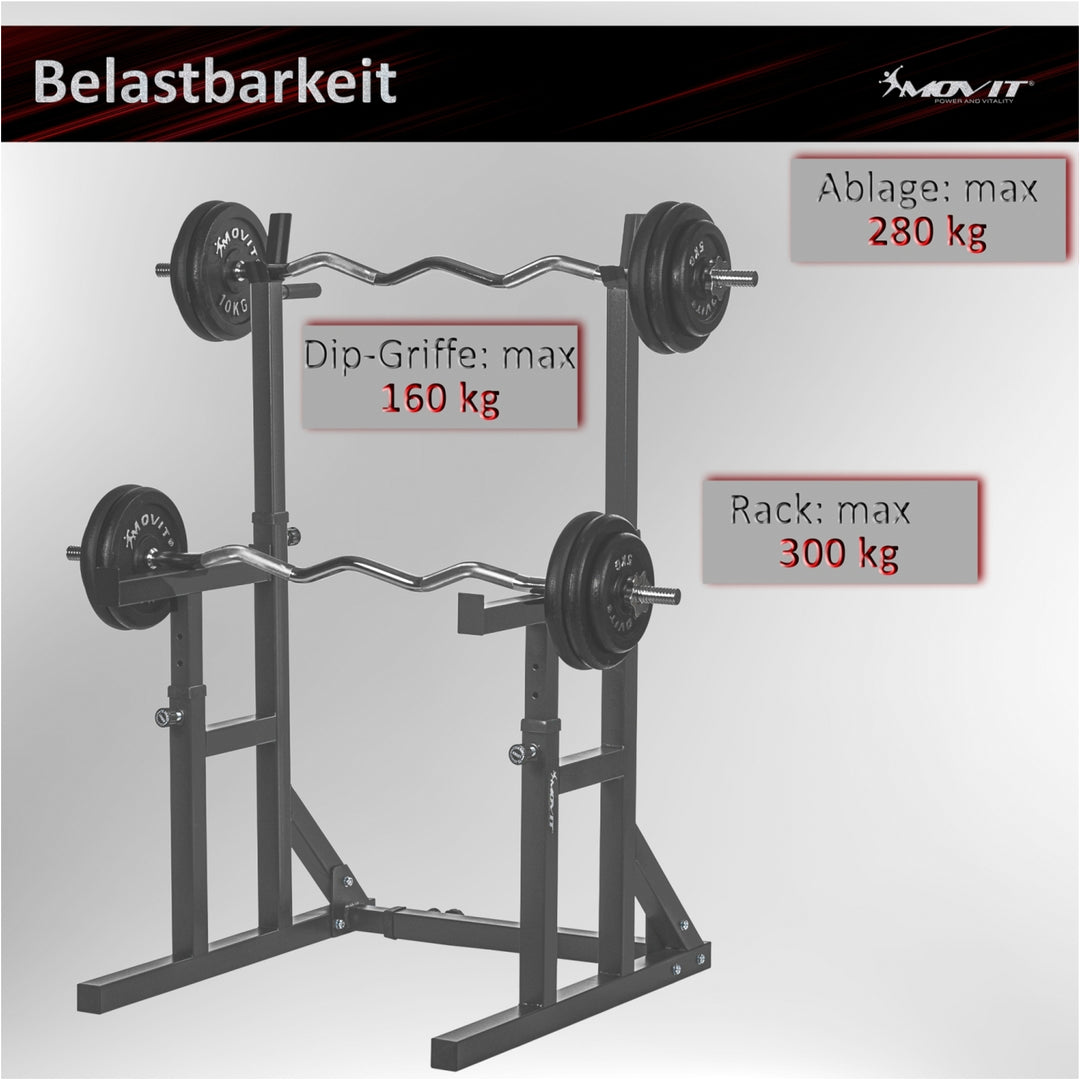 Rack, MOVIT® Pro, pentru gantere, alb - Gorilla Sports Ro