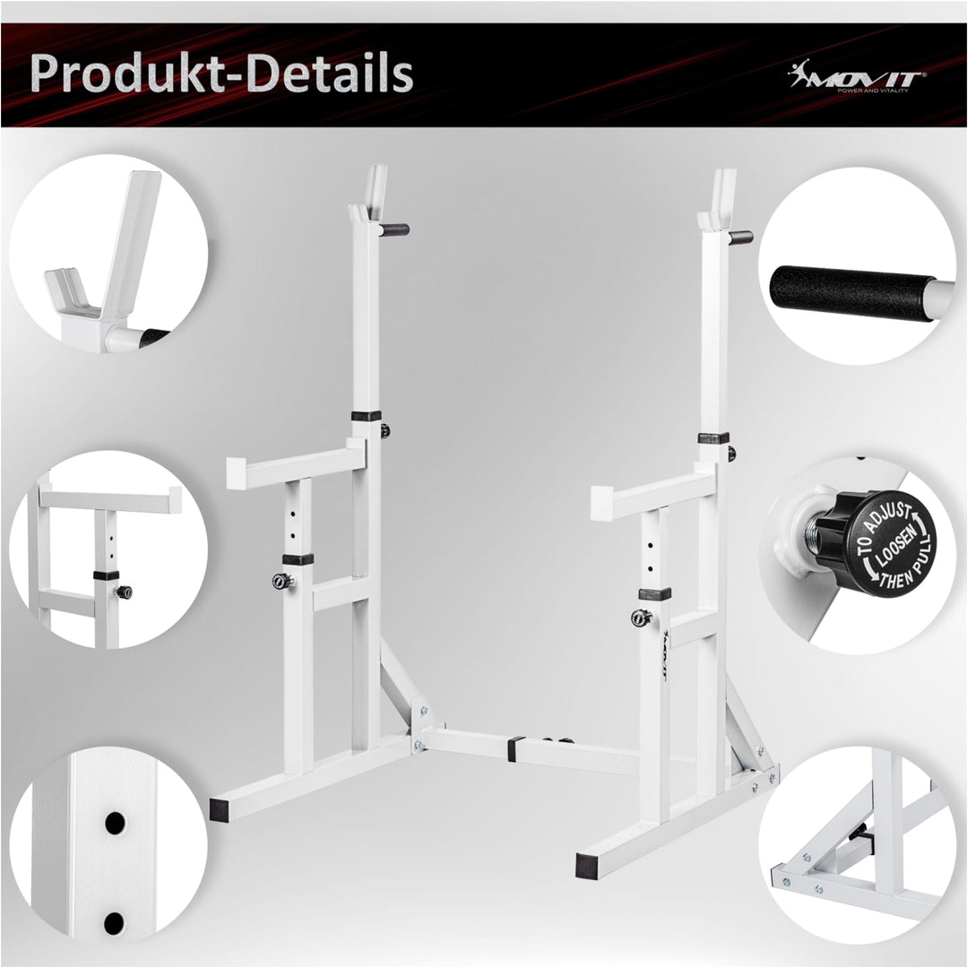 Rack, MOVIT® Pro, pentru gantere, alb - Gorilla Sports Ro