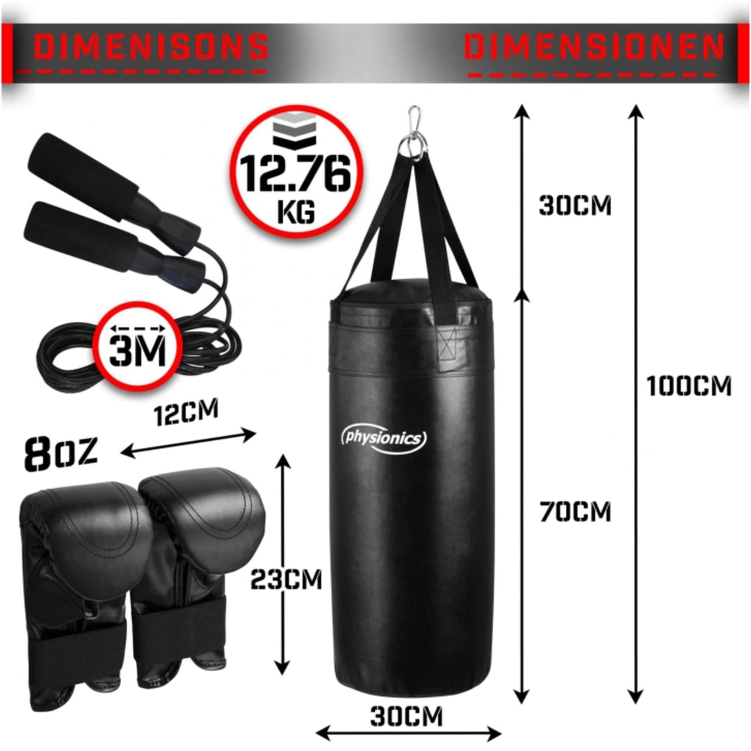 Set manusi box + sac box copii, Physionics - Gorilla Sports Ro