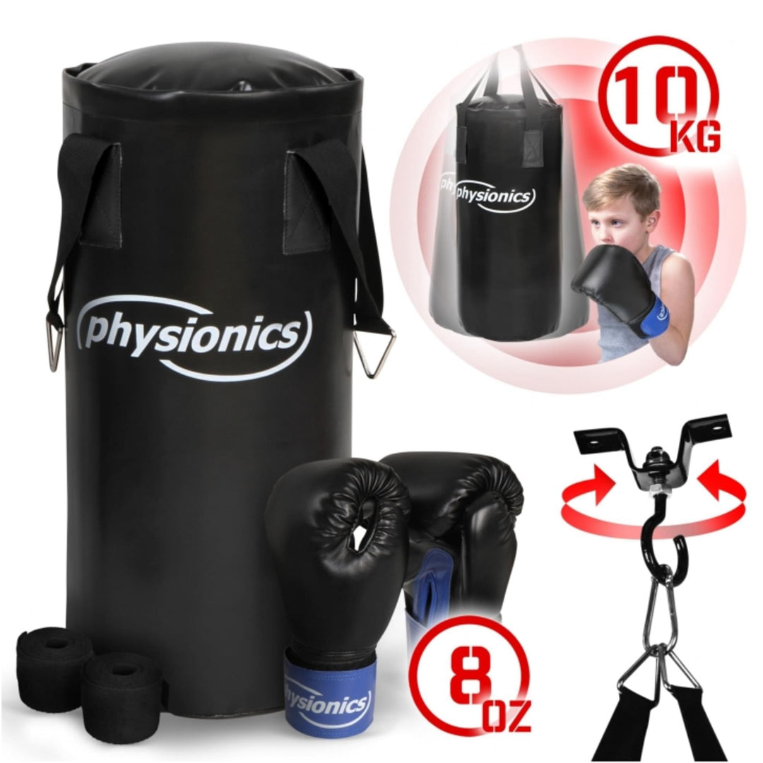 Set sac de box pentru copii cu manusi de box, Physionics - Gorilla Sports Ro