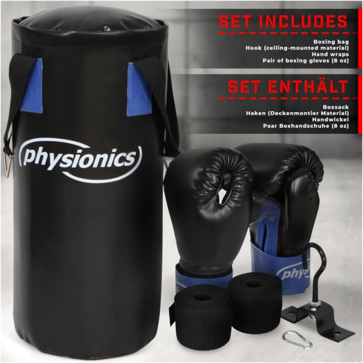 Set sac de box pentru copii cu manusi de box, Physionics - Gorilla Sports Ro
