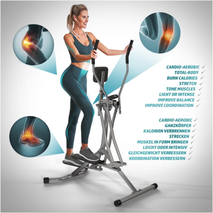 Bicicleta eliptica cu display LCD, Crosstrainer Physionics - Gorilla Sports Ro