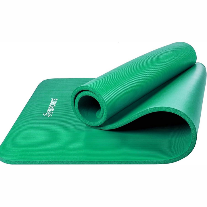 Covoras de yoga, 190 x 80 cm, grosime 1, 5 cm, antiderapant, pliabil, cu curea de transport, verde