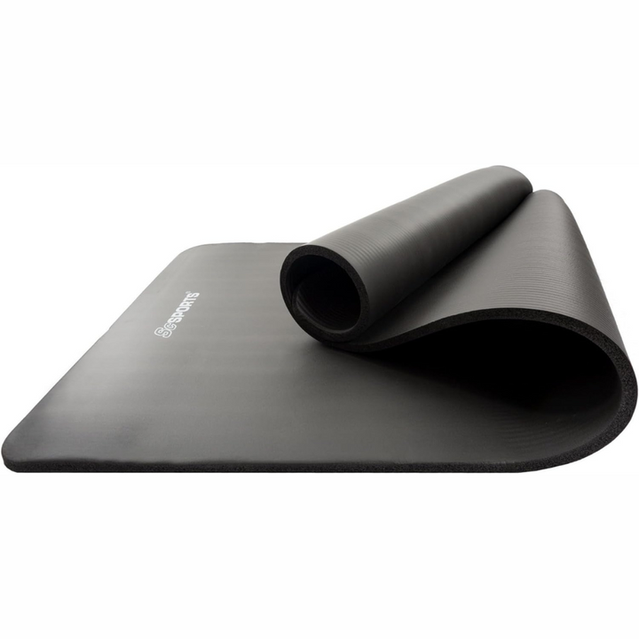 Saltea pentru yoga, fitness, aerobic, pilates, 190 x 80 x 1.5 cm, negru