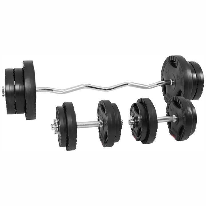 Set de greutati, 70KG, acoperite cu plastic