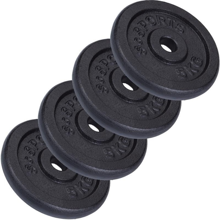 Set de haltere 100 kg, 2 gantere, bara de haltere, bara SZ, 30/31 mm, discuri de greutate, fonta