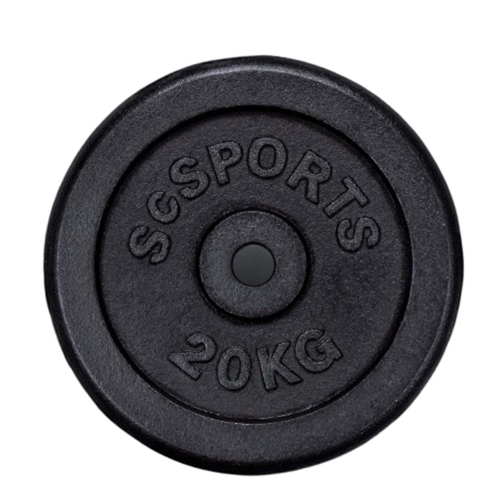 Set disc de greutate, 4 x 20 Kg, 30/31 mm, fonta