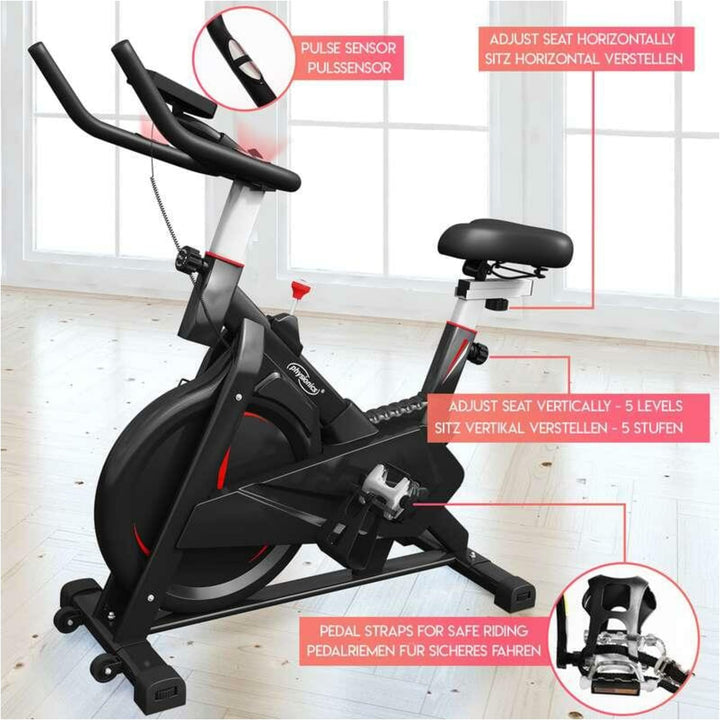 Bicicletă de exerciții Physionics cu afișaj LCD - Gorilla Sports Ro