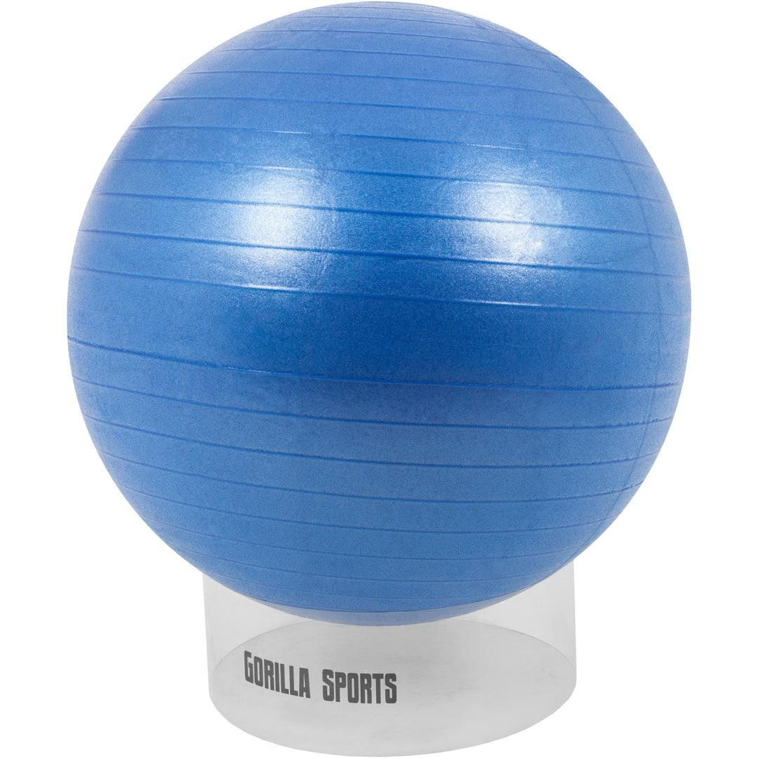 Suport pentru minge de exercițiu transparent - Gorilla Sports Ro