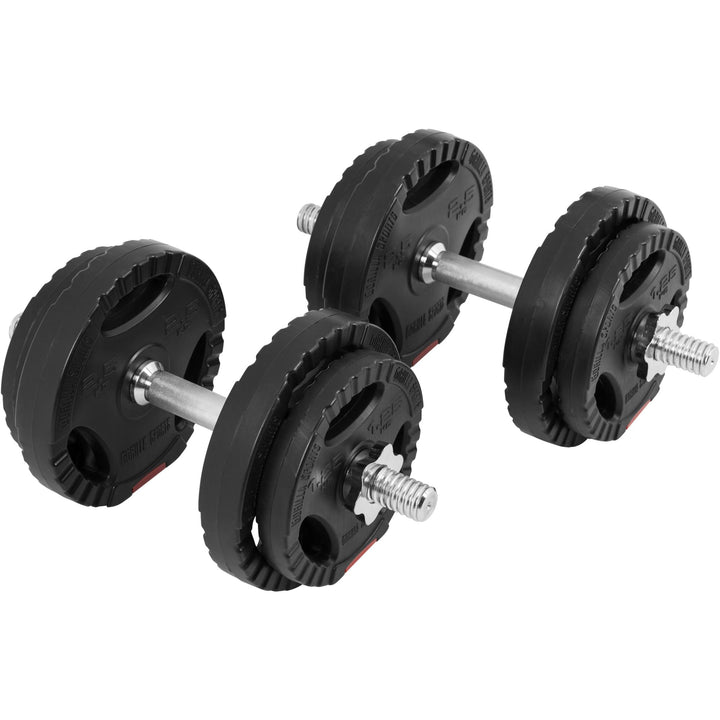 Set gantere reglabile din ciment cu grip de 20KG - Gorilla Sports Ro