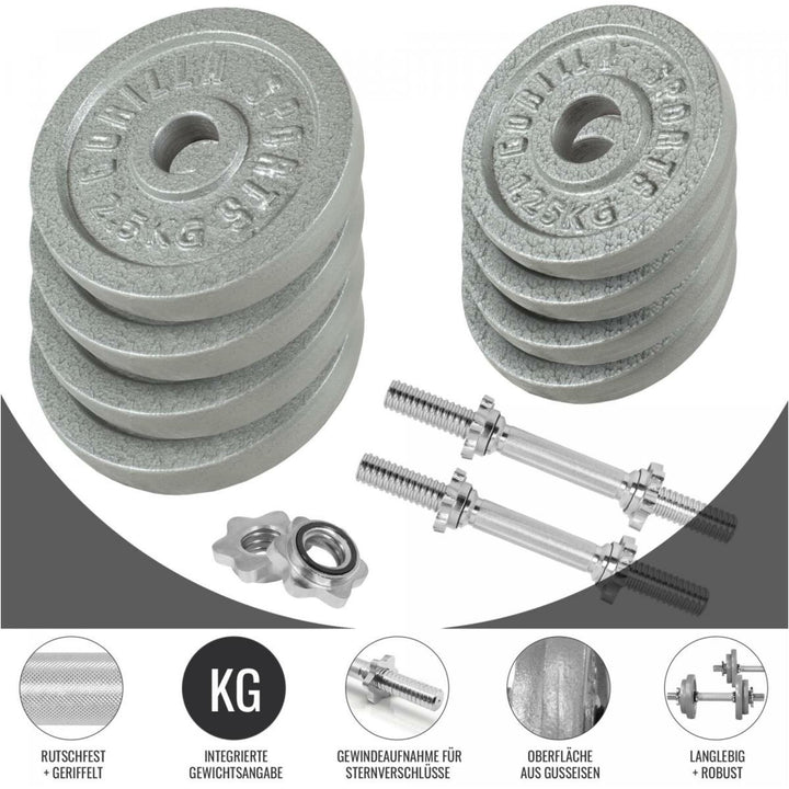 Set gantere din fonta 20 kg - Gorilla Sports Ro