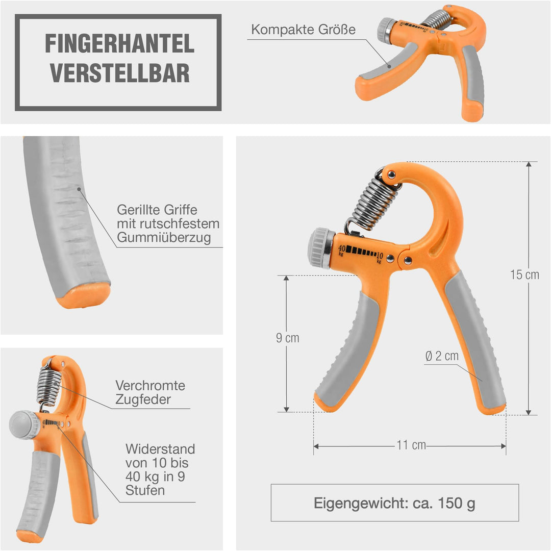 Flexor maini reglabil Portocaliu - Gorilla Sports Ro