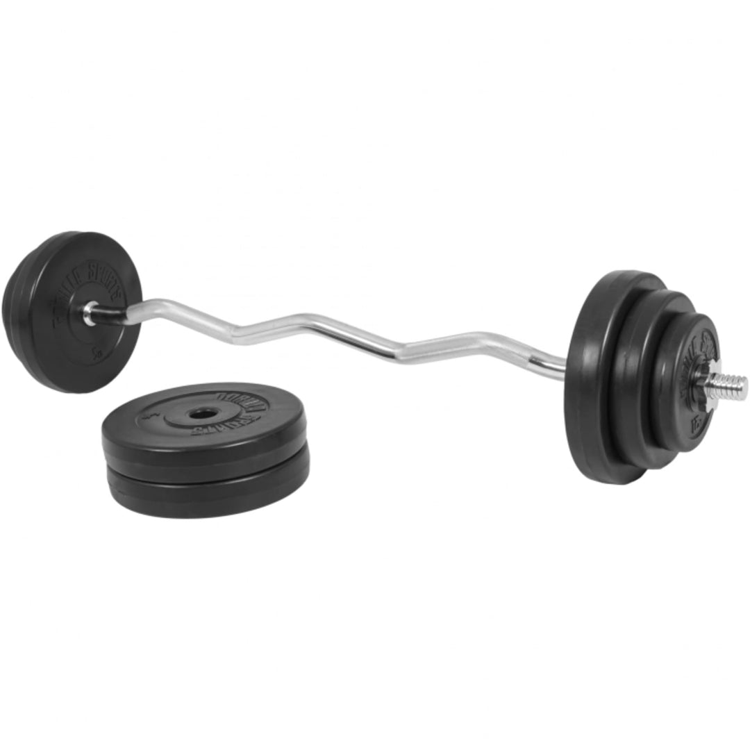 Stand reglabil haltera + set bara Z si discuri plastic, 35kg, Gorilla Sports - Gorilla Sports Ro