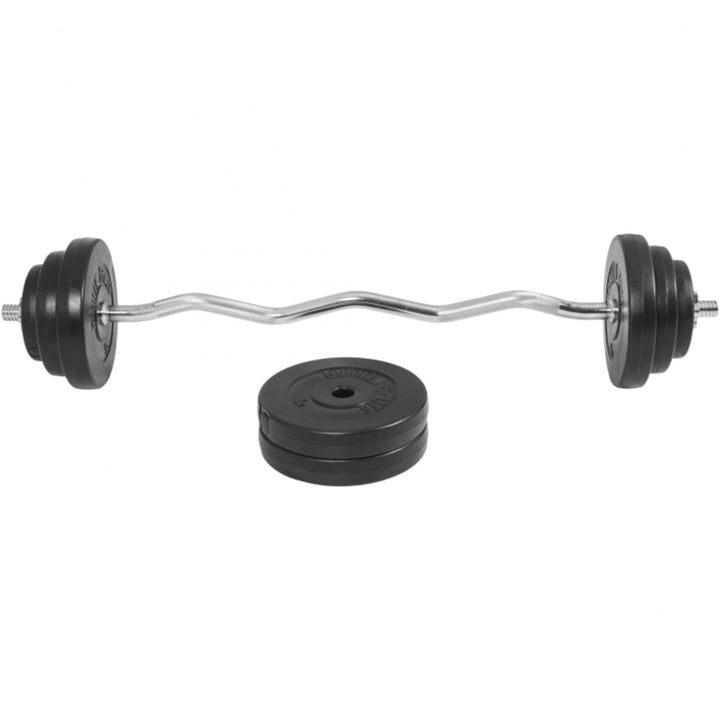 Stand reglabil haltera + set bara Z si discuri plastic, 35kg, Gorilla Sports - Gorilla Sports Ro