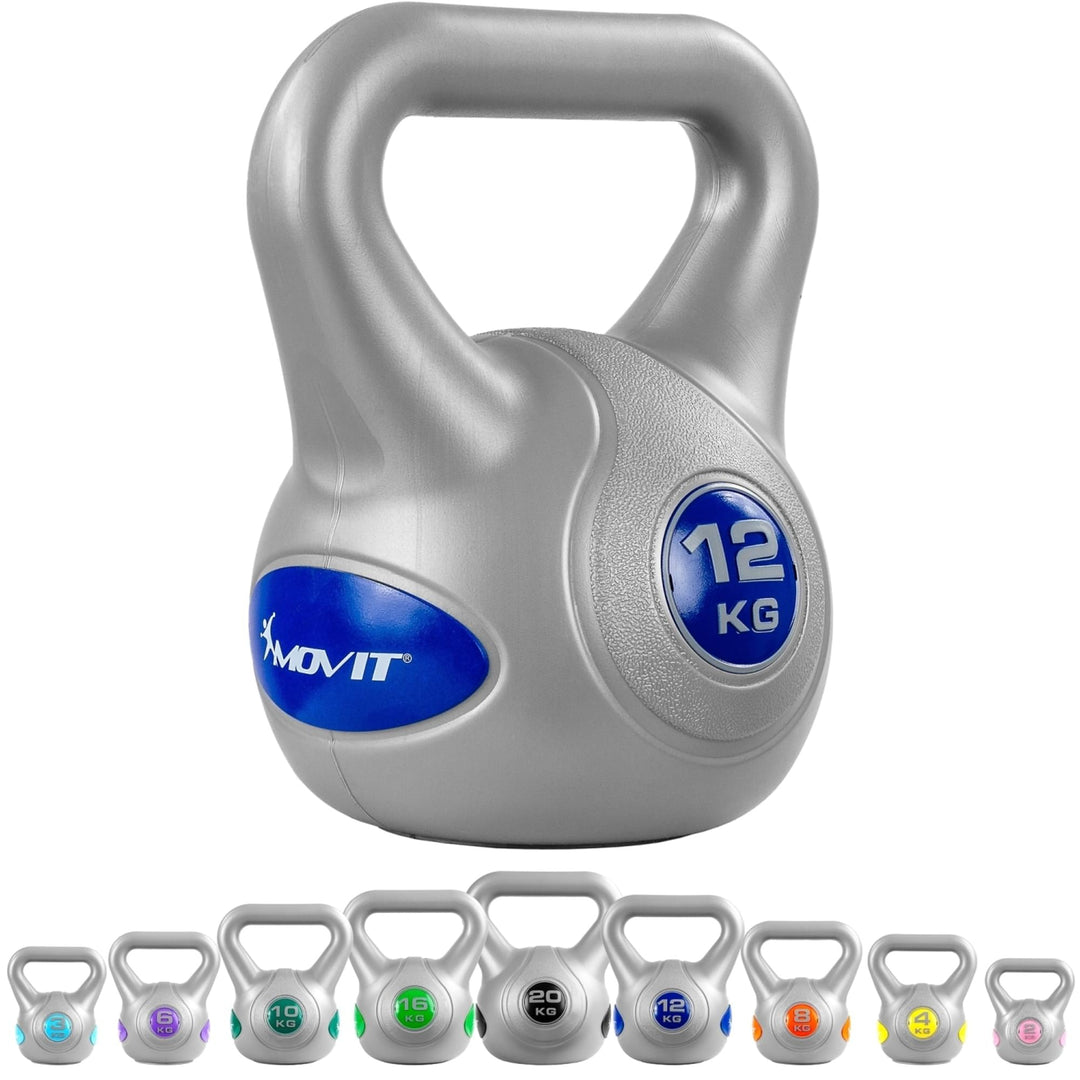 Kettlebell, MOVIT®, 12kg, gri - Gorilla Sports Ro