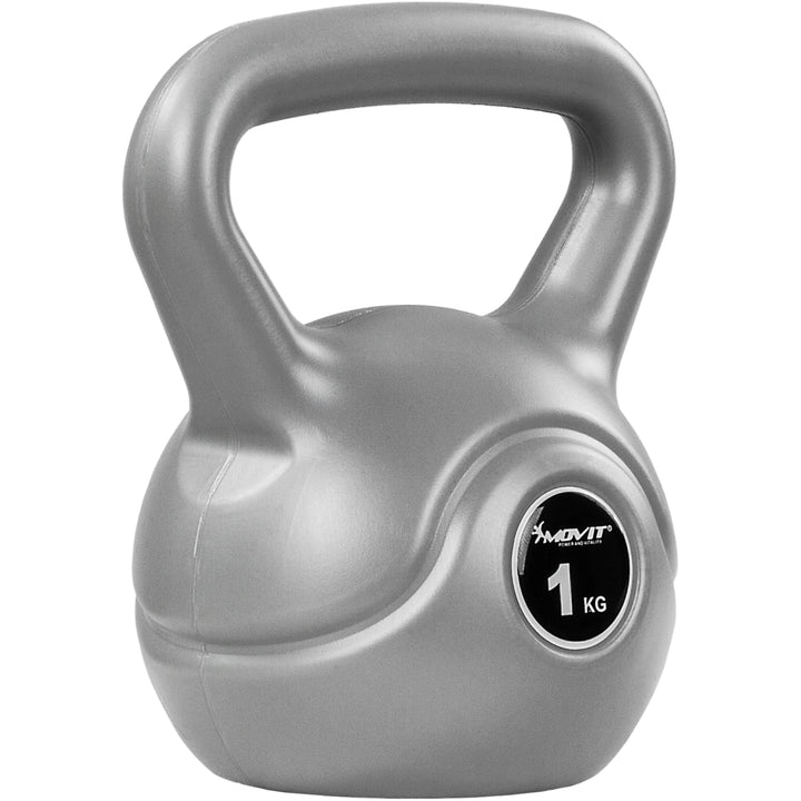 Kettlebell, MOVIT® de 1 kg, gri - Gorilla Sports Ro