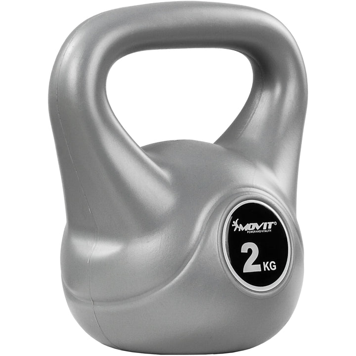 Kettlebell, MOVIT® de 2 kg, gri - Gorilla Sports Ro