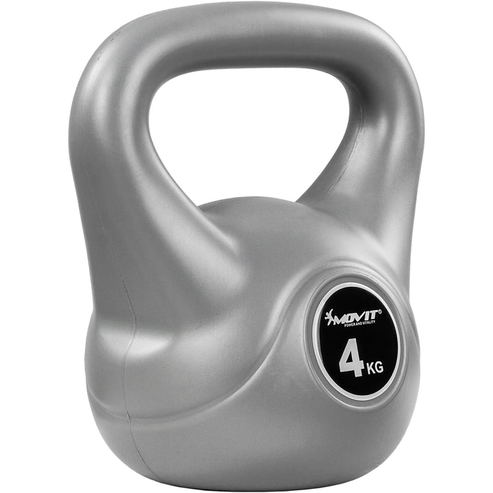 Kettlebell , MOVIT®, 4 kg, gri - Gorilla Sports Ro