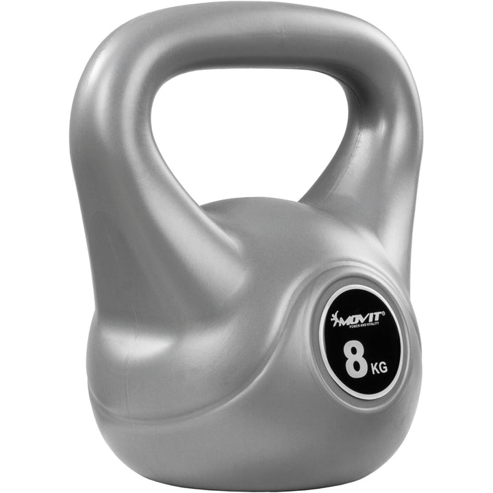 Kettlebell, MOVIT® de 8kg, gri - Gorilla Sports Ro