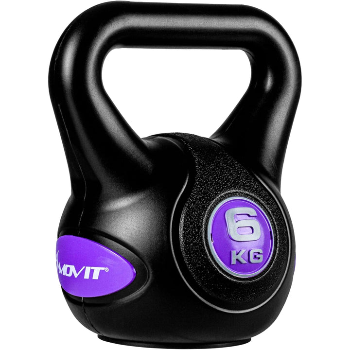 Kettlebell, MOVIT®, 6kg din fonta, negru - Gorilla Sports Ro