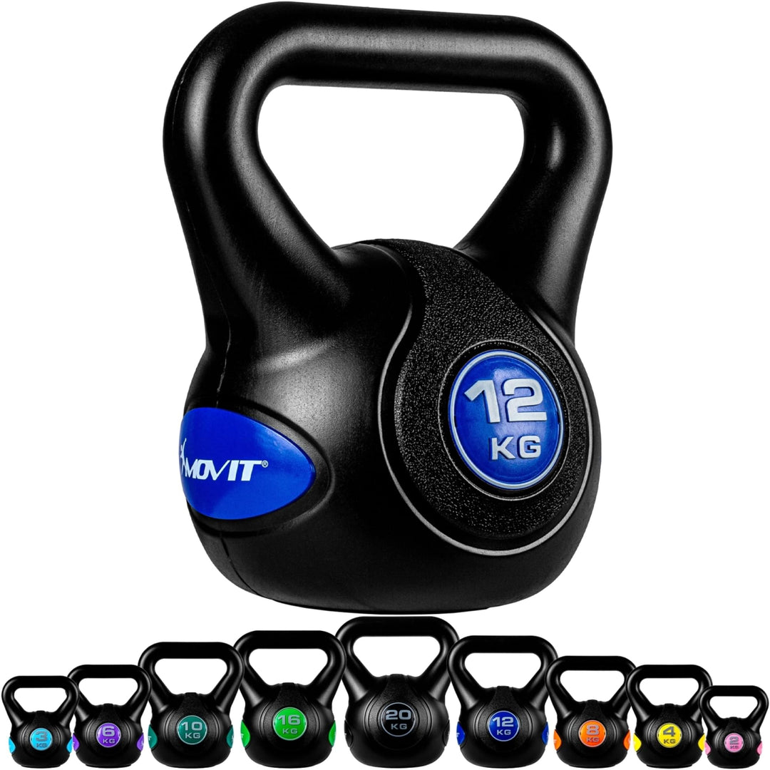 Kettlebell, MOVIT®, 12kg, negru - Gorilla Sports Ro