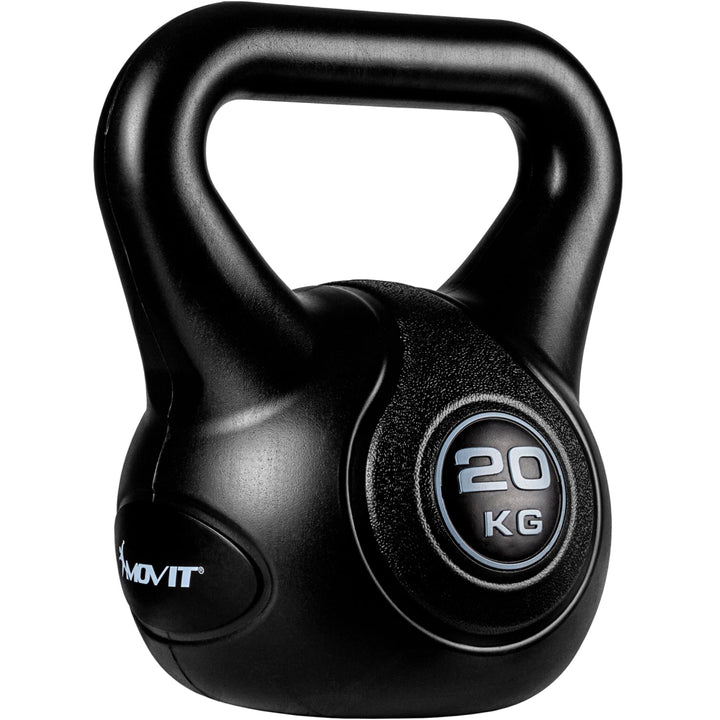 Kettlebell, MOVIT®, 20kg, fonta, negru - Gorilla Sports Ro