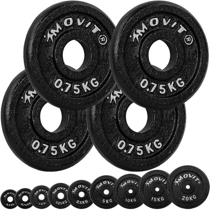 Set 4 x 0,75 Kg discuri, MOVIT® 3 kg, fonta - Gorilla Sports Ro