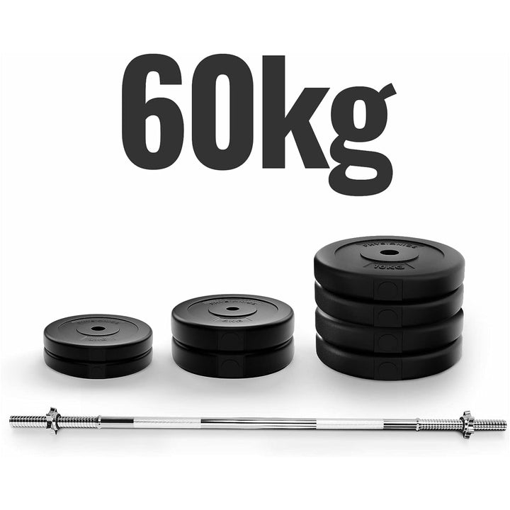 Set bara cu discuri, 60 kg, Physionics - Gorilla Sports Ro