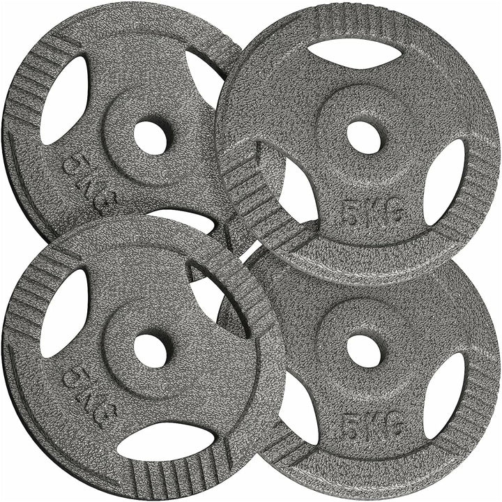 Set discuri fonta cu maner, 4 x 5kg, 30mm, Physionics - Gorilla Sports Ro