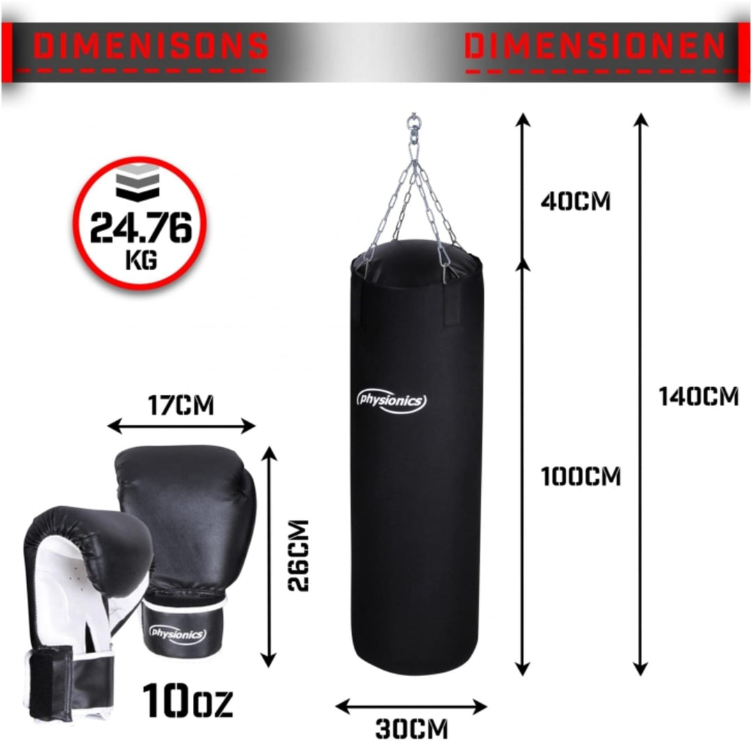 Set manusi box + sac box, 100cm, 25kg, Physionics - Gorilla Sports Ro